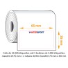 Etiquettes 2 couleurs Intersport Ø76 x 5000 + rubans 70x450